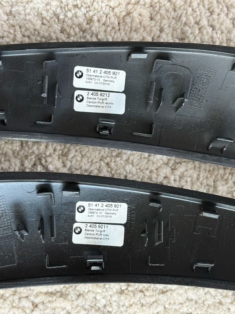 BMW F3x F8x 정품 카본 도어캐치 + 브로딧 마운트--2