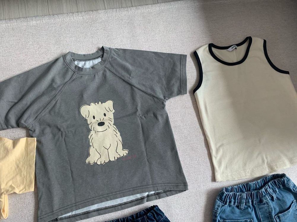 메르시유 여름옷 14벌 일괄 / 120사이즈(바지 8벌,티 6벌) 상태 좋음--2