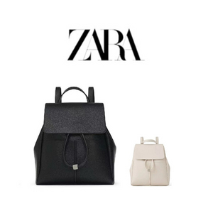 자라 가방 여성 베이직 레더 백팩 블랙 화이트 2종 이미지