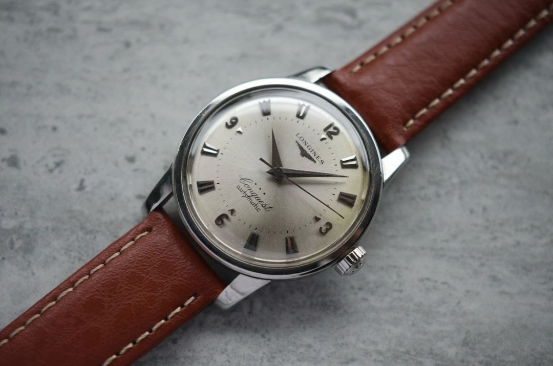 1954년 빈티지 론진 콘퀘스트 오토매틱 시계(A+급)--1