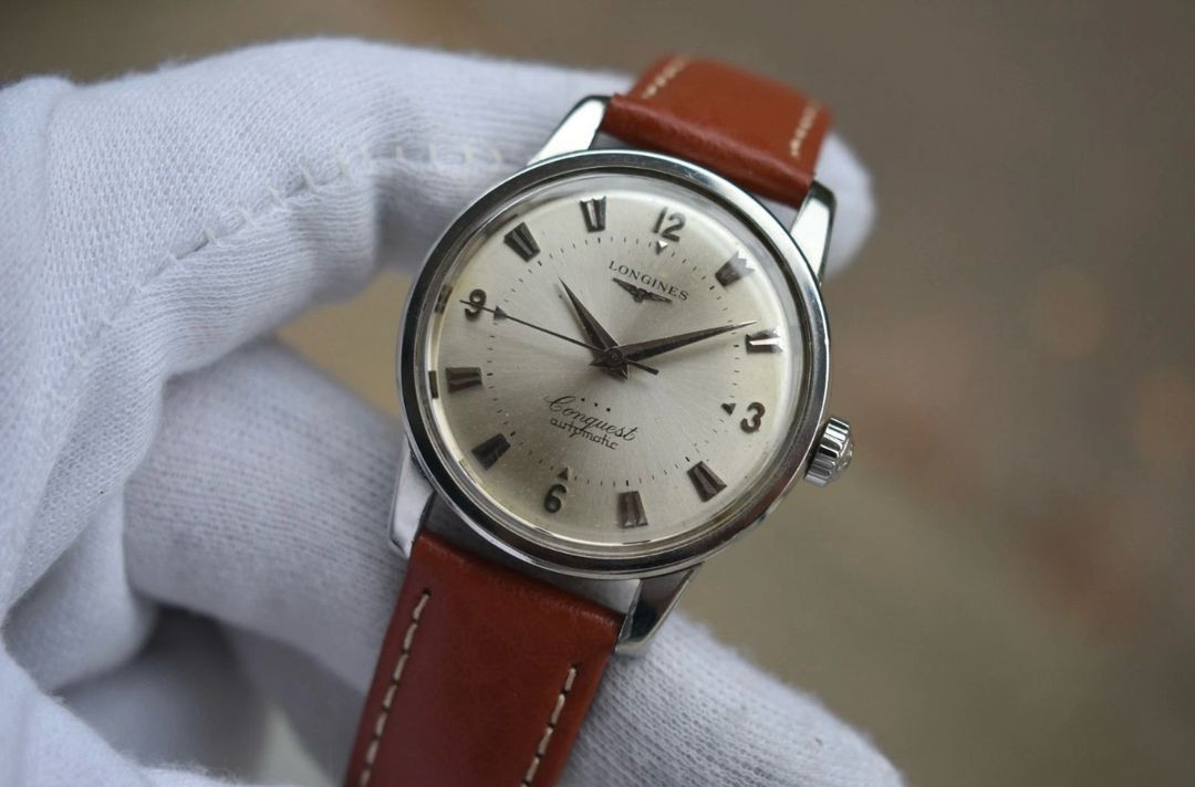 1954년 빈티지 론진 콘퀘스트 오토매틱 시계(A+급)--2