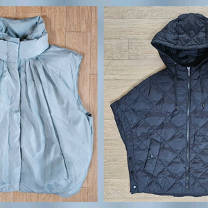 [택포] 구스다운 패딩 베스트 2벌 (66~77사이즈)