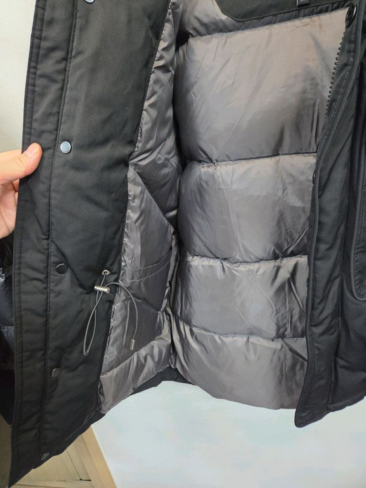 지오송지오 지퍼스냅 구스다운 후드패딩 95 오버핏--3