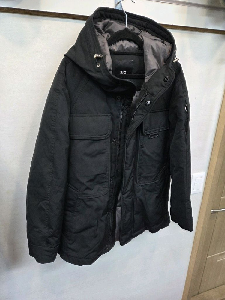 지오송지오 지퍼스냅 구스다운 후드패딩 95 오버핏--6