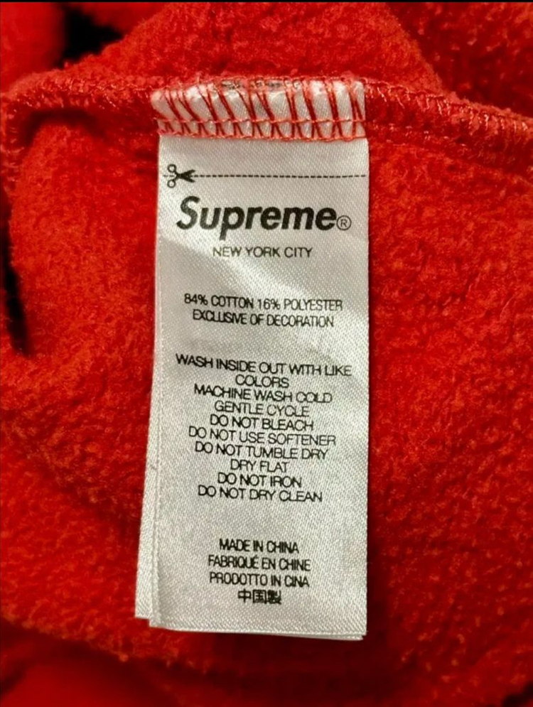 슈프림 컬리지에이트 패치워크 후드 S 레드23fw--7