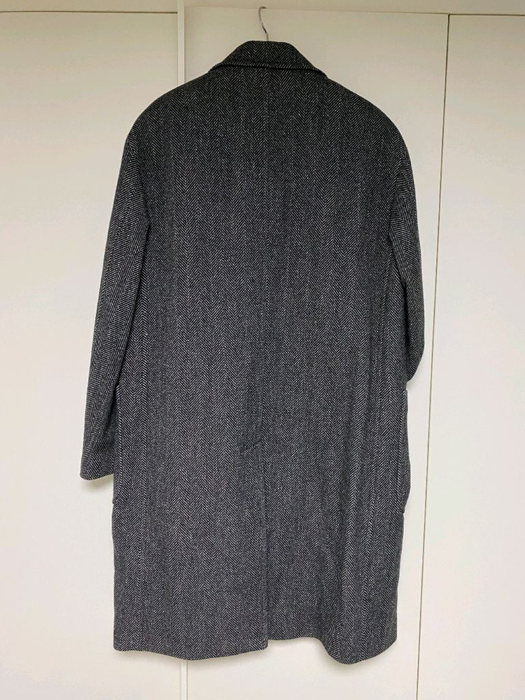 빈폴 그레이 울 블렌드 헤링본 코트 팝니다--2