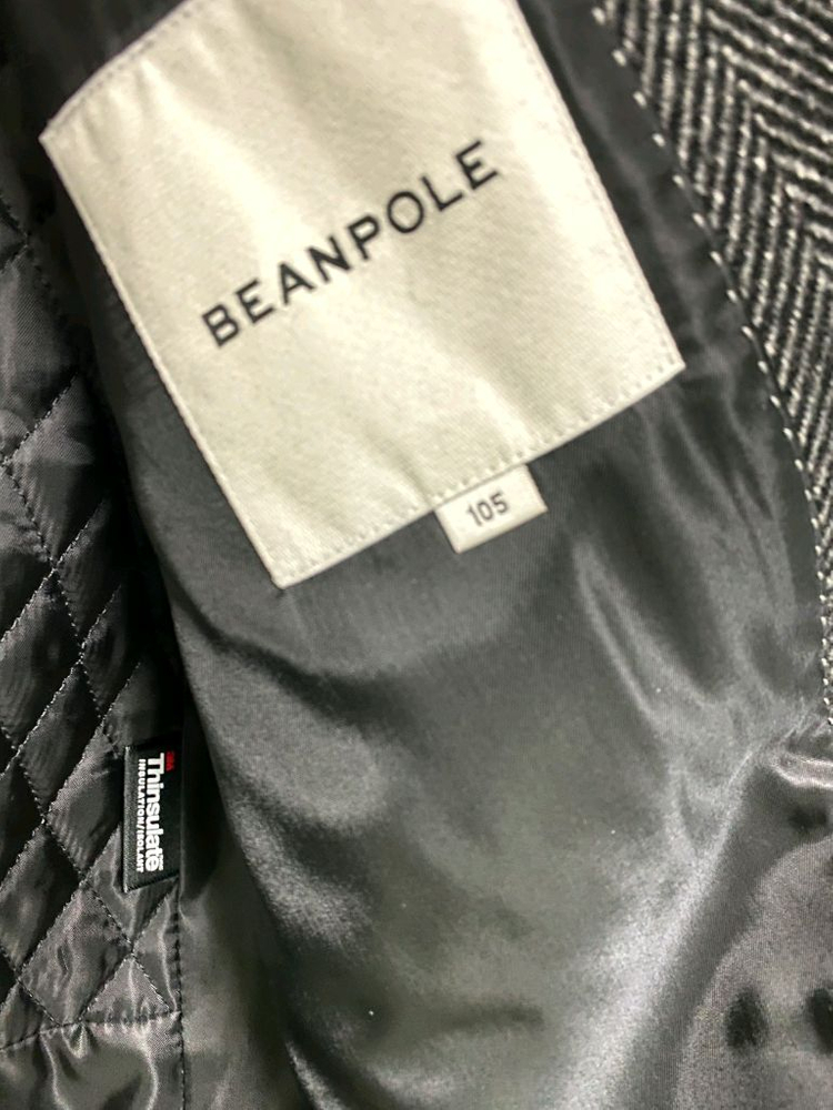 빈폴 그레이 울 블렌드 헤링본 코트 팝니다--3