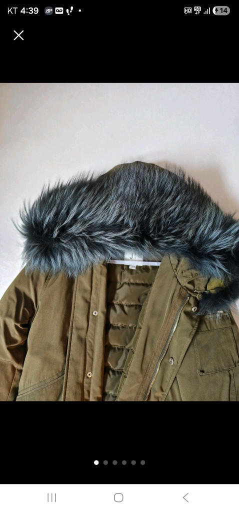 구호 천연라쿤털 패딩 55ㅡ66사이즈--7