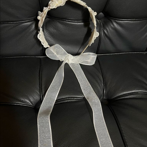 새상품) 꽃 머리띠 리본끈 (셀프웨딩 또는 여아용)