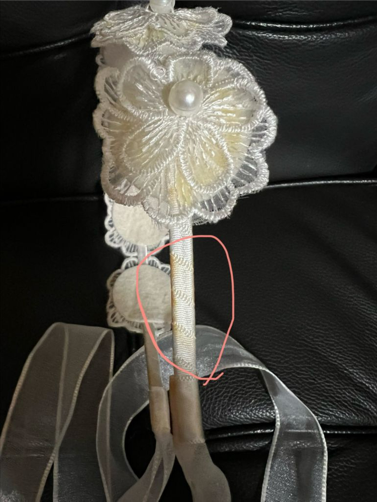 새상품) 꽃 머리띠 리본끈 (셀프웨딩 또는 여아용)--3