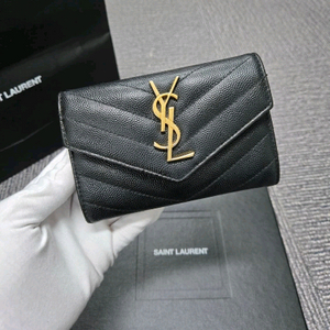 [A급] [정품]입생로랑 엔벨로프 반지갑 금장