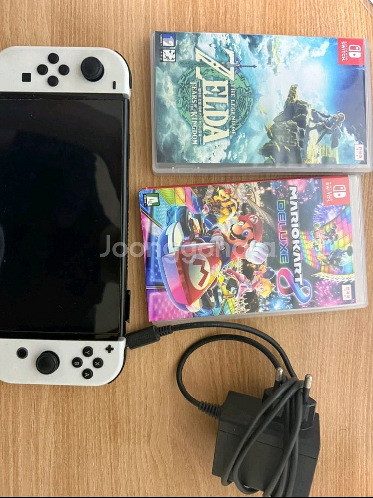 닌텐도 스위치 oled 본체+조이콘+충전기+별도칩(문의)--0