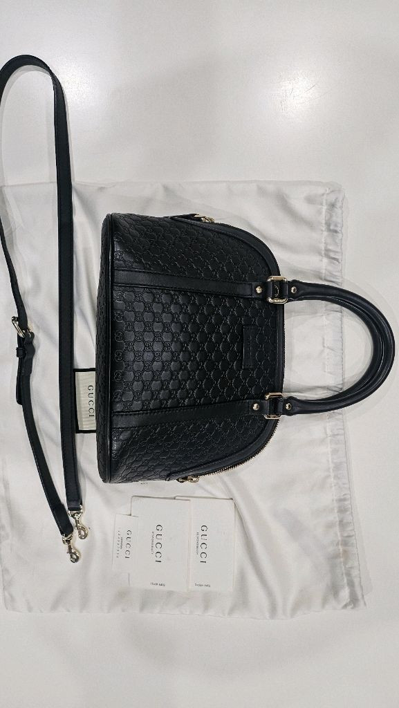 구찌 마이크로 시마 돔 탑핸들 토트백 미니 가방 현대홈쇼핑 <<정품>>--1