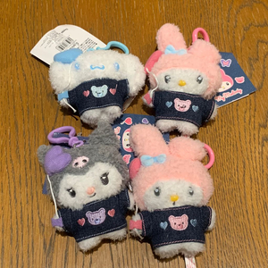 (세일중)풍선 든 데님 산리오 인형 키링(마이멜로디, 시나모롤, 쿠로미)