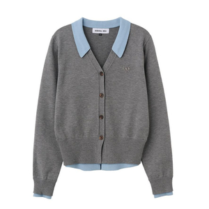 제너럴아이디어 레이어드 카라 가디건