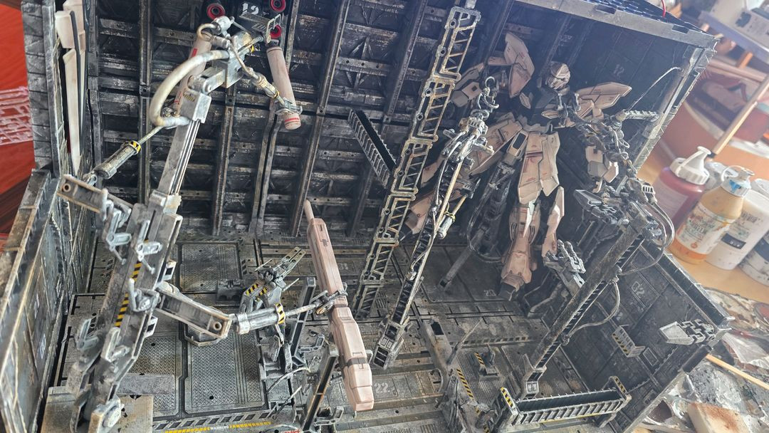 MG 건담 격납고 디오라마--7