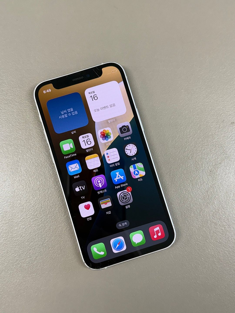 (자급제) 아이폰12미니 128G 화이트 기능검수완료 19만팝니다@@--2