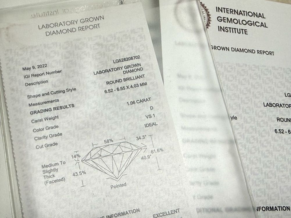 어니스트서울 랩다이아 1캐럿 반지 10호 14k--2