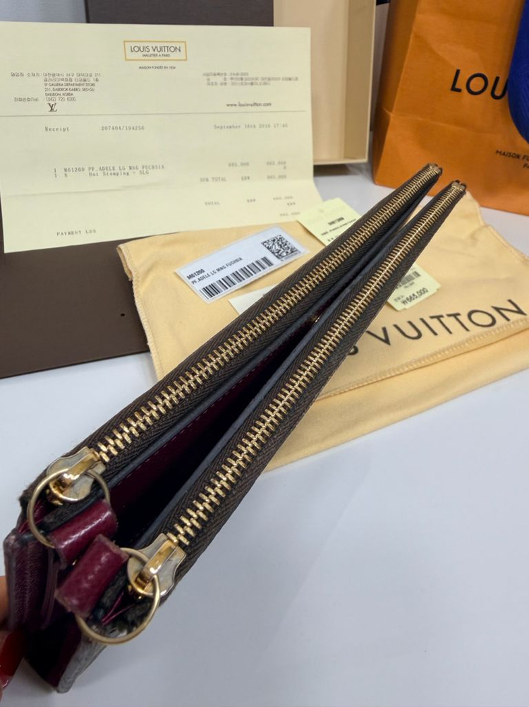 루이비통 아델 장지갑--5