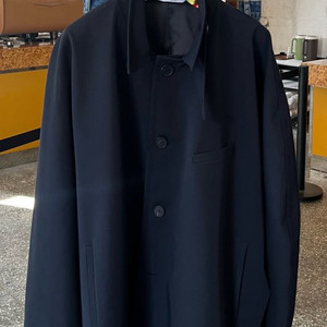 STU 돌먼 하프 코트 네이비 L