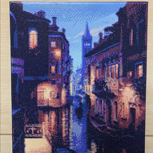 분위기 있는 야경 보석십자수
