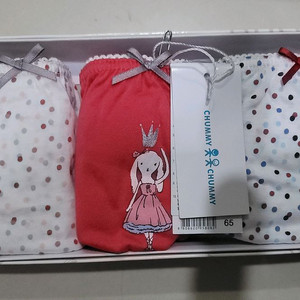 첨이첨이 여아삼각팬티 65호 3매입 1박스 새상품