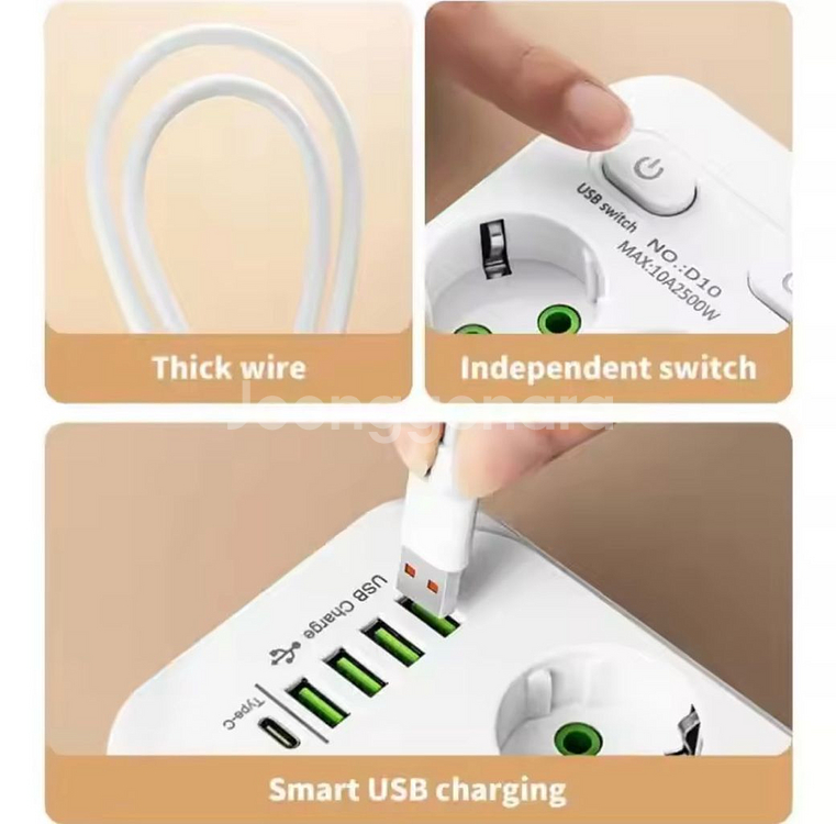 멀티탭 USB 충전기 미개봉 새상품--2