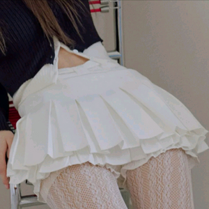 제로플래닛 줄리아 플리츠 스커트 팬츠 아이보리 치마