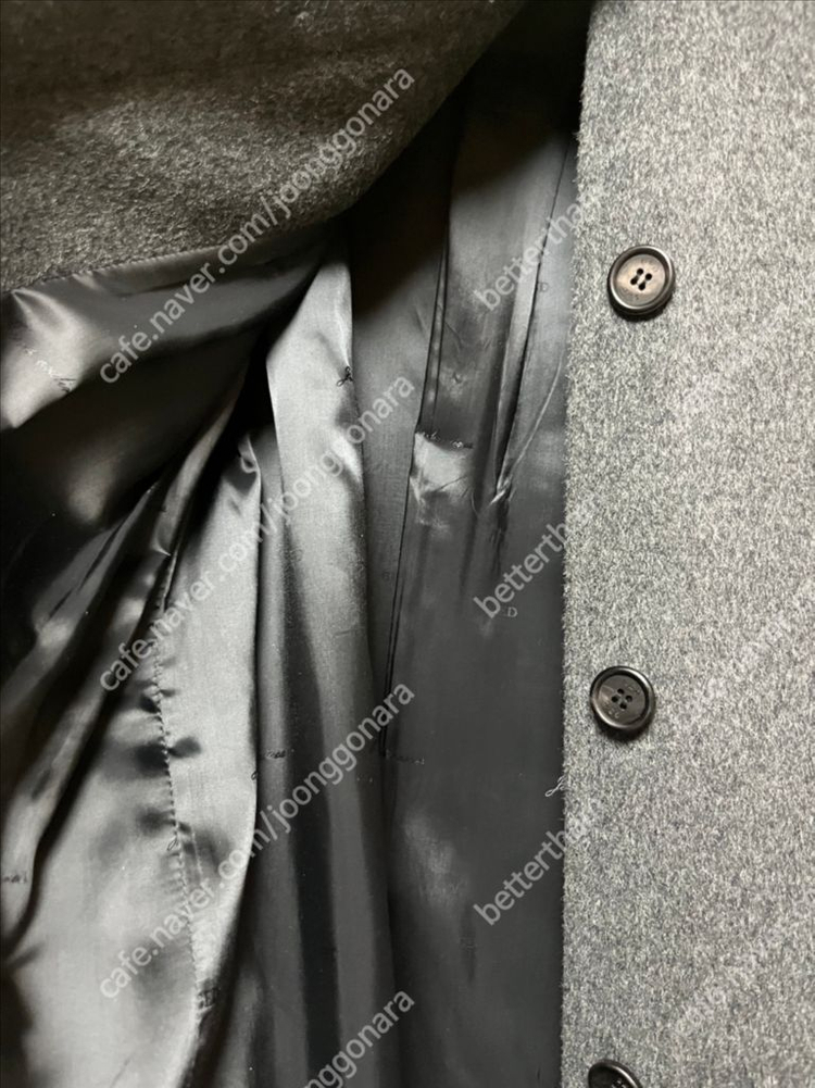 게드 히든 버튼 캐시미어 코트 새상품--3