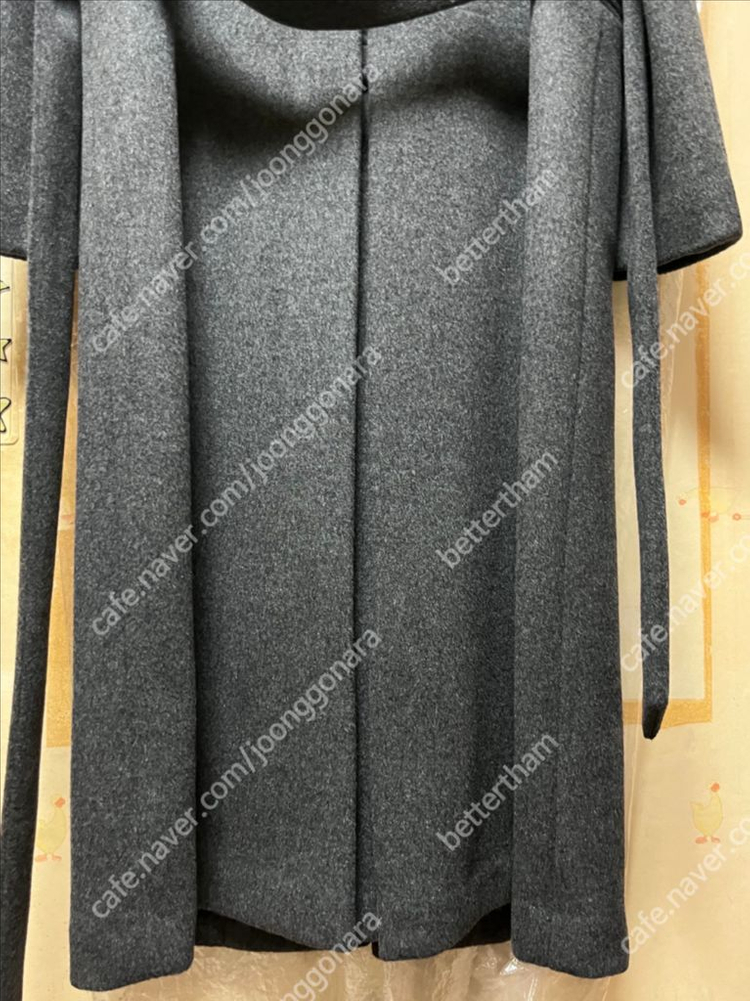 게드 히든 버튼 캐시미어 코트 새상품--6