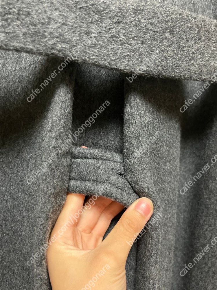 게드 히든 버튼 캐시미어 코트 새상품--7