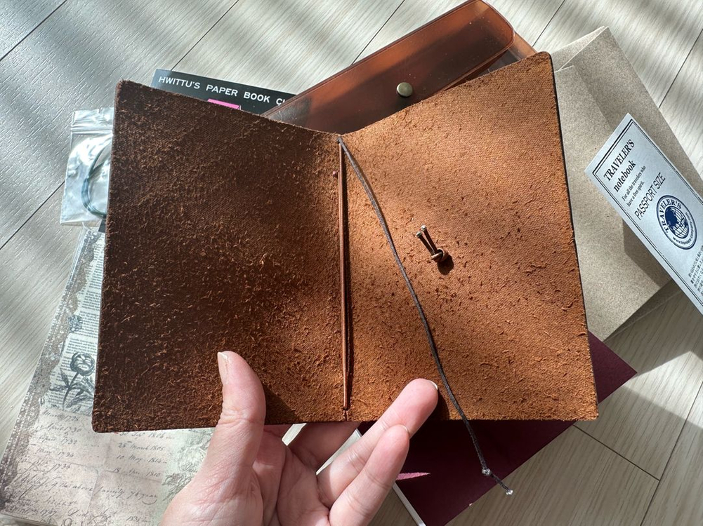 트래블러스 커버 패스포트사이즈 카멜 케이스일괄--2