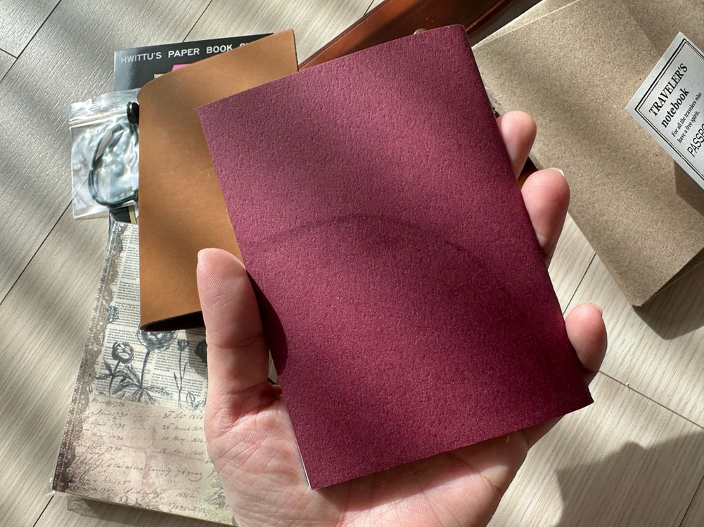 트래블러스 커버 패스포트사이즈 카멜 케이스일괄--4