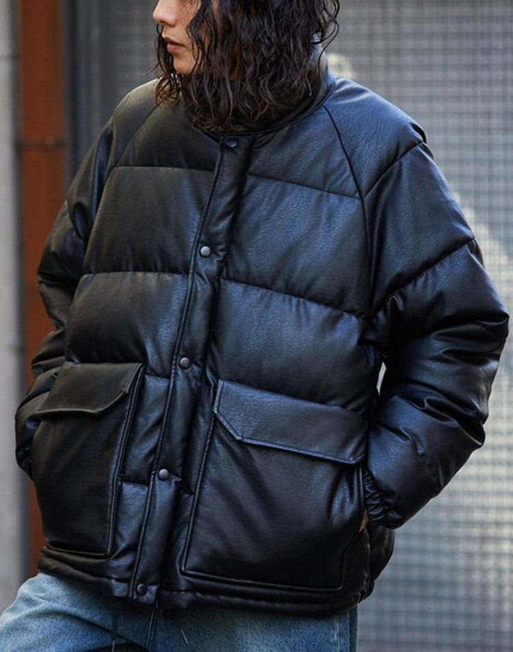 FREAKS STORE 23's 프릭스스토어 에코레더 푸퍼파카L 105~110 빔즈 유나이티드애로우즈 가죽패딩 자 이미지