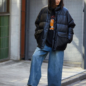 FREAKS STORE 23's 프릭스스토어 에코레더 푸퍼파카L 105~110 빔즈 유나이티드애로우즈 가죽패딩 자