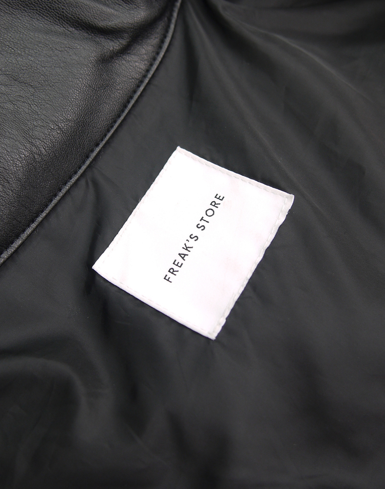 FREAKS STORE 23's 프릭스스토어 에코레더 푸퍼파카L 105~110 빔즈 유나이티드애로우즈 가죽패딩 자 이미지