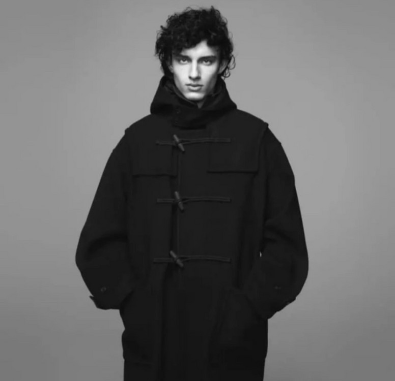 [XL]유니클로 +J 질샌더 더플코트 블랙--1