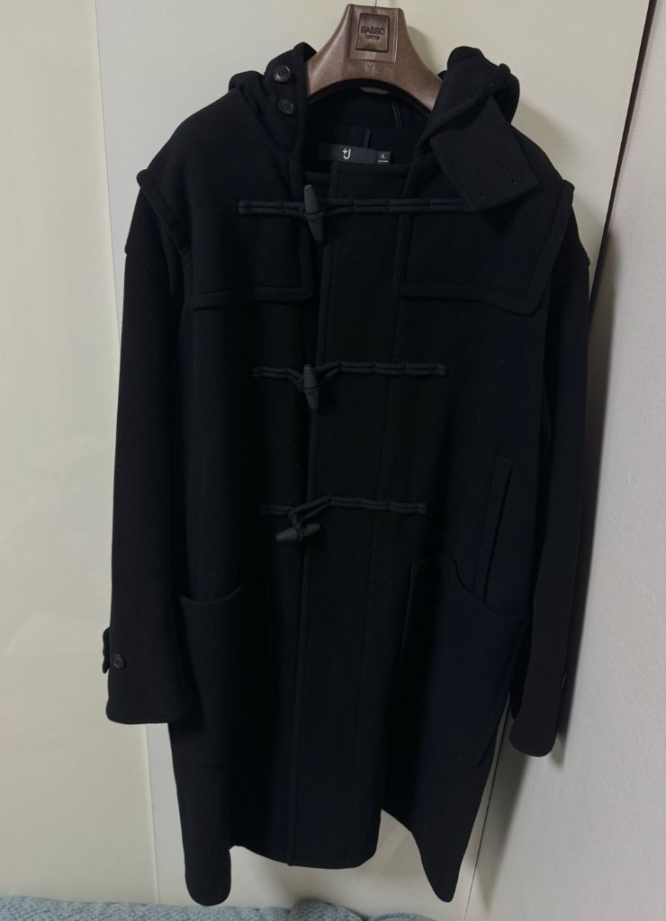 [XL]유니클로 +J 질샌더 더플코트 블랙--2