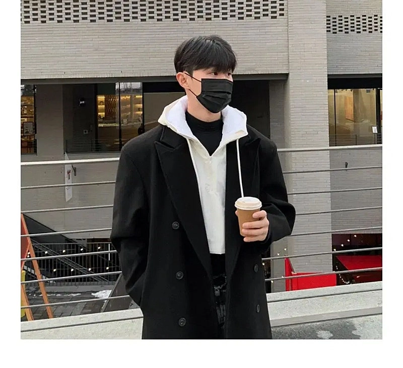 새상품)레이어드 패딩 조끼 베스트 크롭 후드 유니섹스 이미지