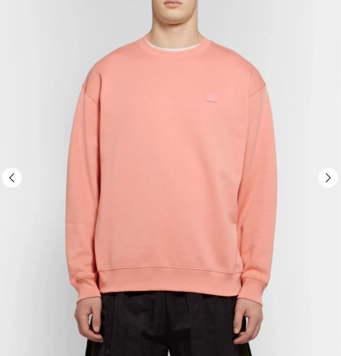 아크네스튜디오 포바 이모지 오버핏 맨투맨 M 페일 핑크 M 사이즈 105, 110 입니다. Acne Studios 이미지
