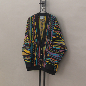 GECCU Australia 메리노울 3D입체패턴 케이블 가디건L 105 COOGI쿠지 호주 오스트렐리아 3차원니트