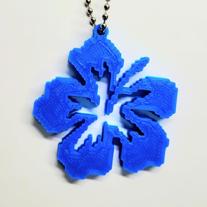 하와이 꽃 히비스커스 8비트 키링 키체인