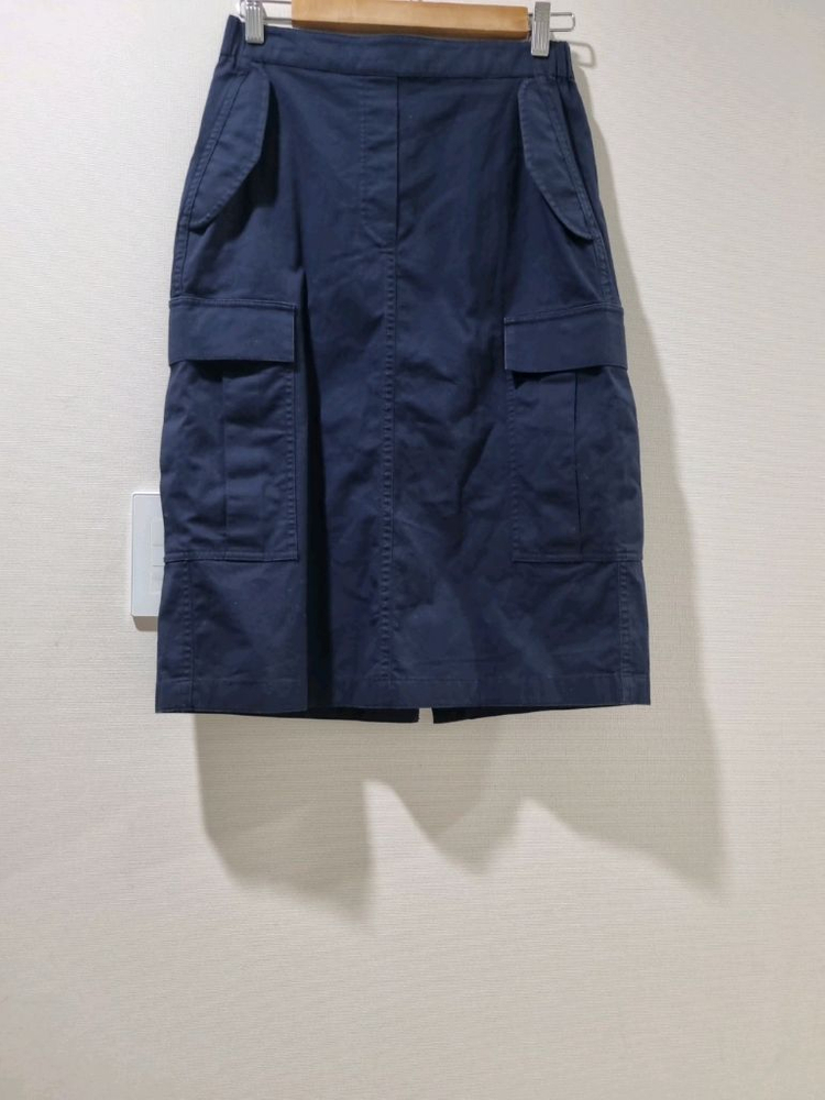띠어리 네이비 밴딩 카고 스커트 국내정품--2