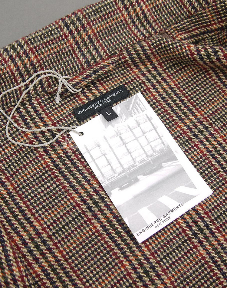 엔지니어드가먼츠 울블렌드 글렌플레드체크 라이크트위드 로이터자켓L 105 베드포드 엔가 블레이저 네펜데스 스포츠코트--8