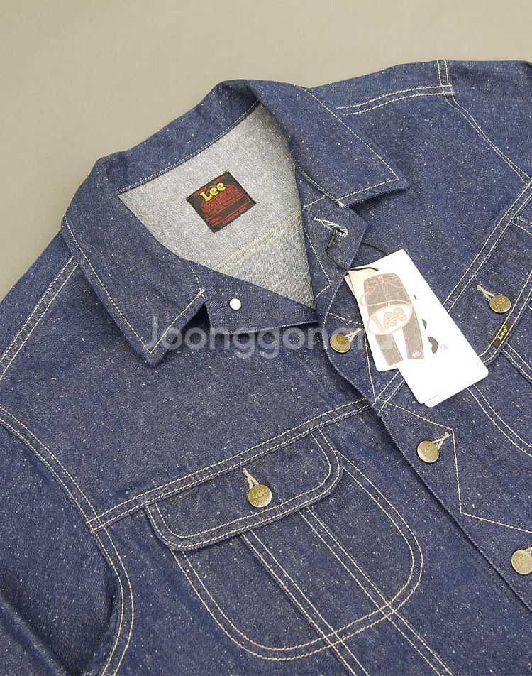 Lee 리 50's 101J복각 인디고 로우네프 데님 트러커지쟌 XL 105 청자켓 데님자켓 50년대 빈티지 복각--3