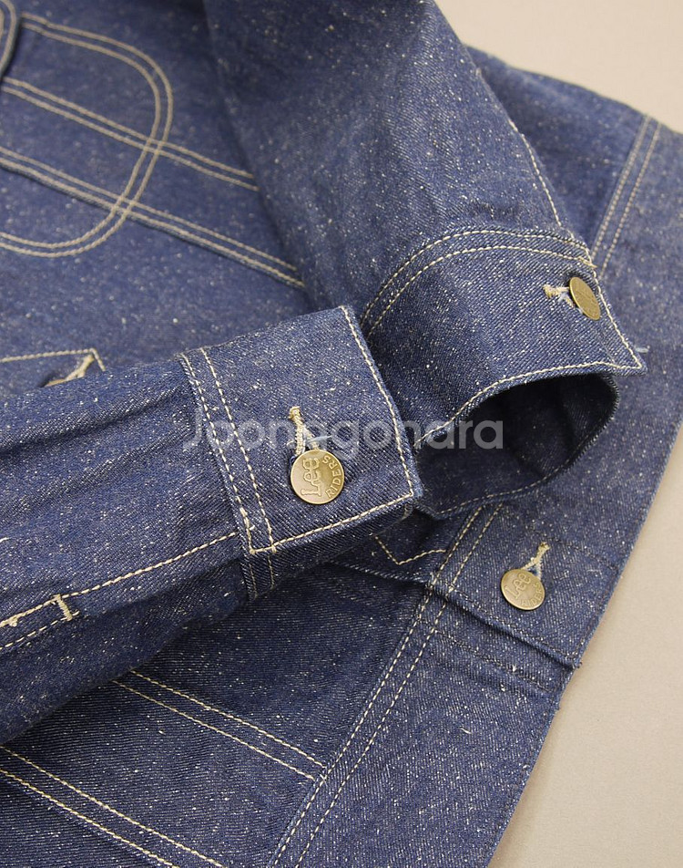 Lee 리 50's 101J복각 인디고 로우네프 데님 트러커지쟌 XL 105 청자켓 데님자켓 50년대 빈티지 복각--5