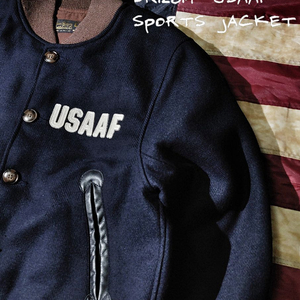 BUZZ RICKSON'S 버즈릭슨 USAAF 울스포츠자켓 복각 XL105 미육군 항공대 파일럿 스포츠자켓 바시티