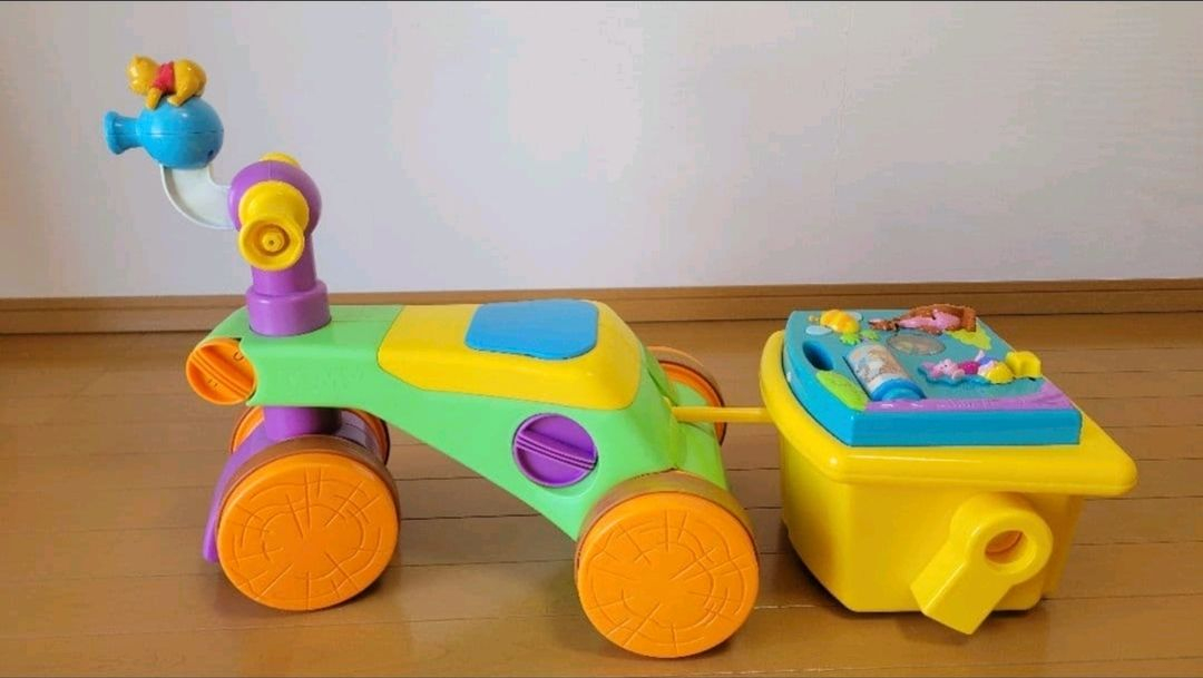 디즈니 푸 베이비워커+붕붕카 (사용)--1