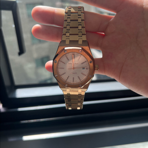 오데마피게 15400 41mm 로즈골드 흰판