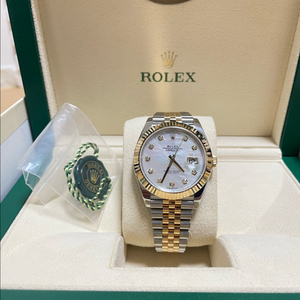 로렉스 신형 데이저스트 41 자개판 텐포인트다이아 옐로콤비 판매합니다